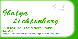 ibolya lichtenberg business card